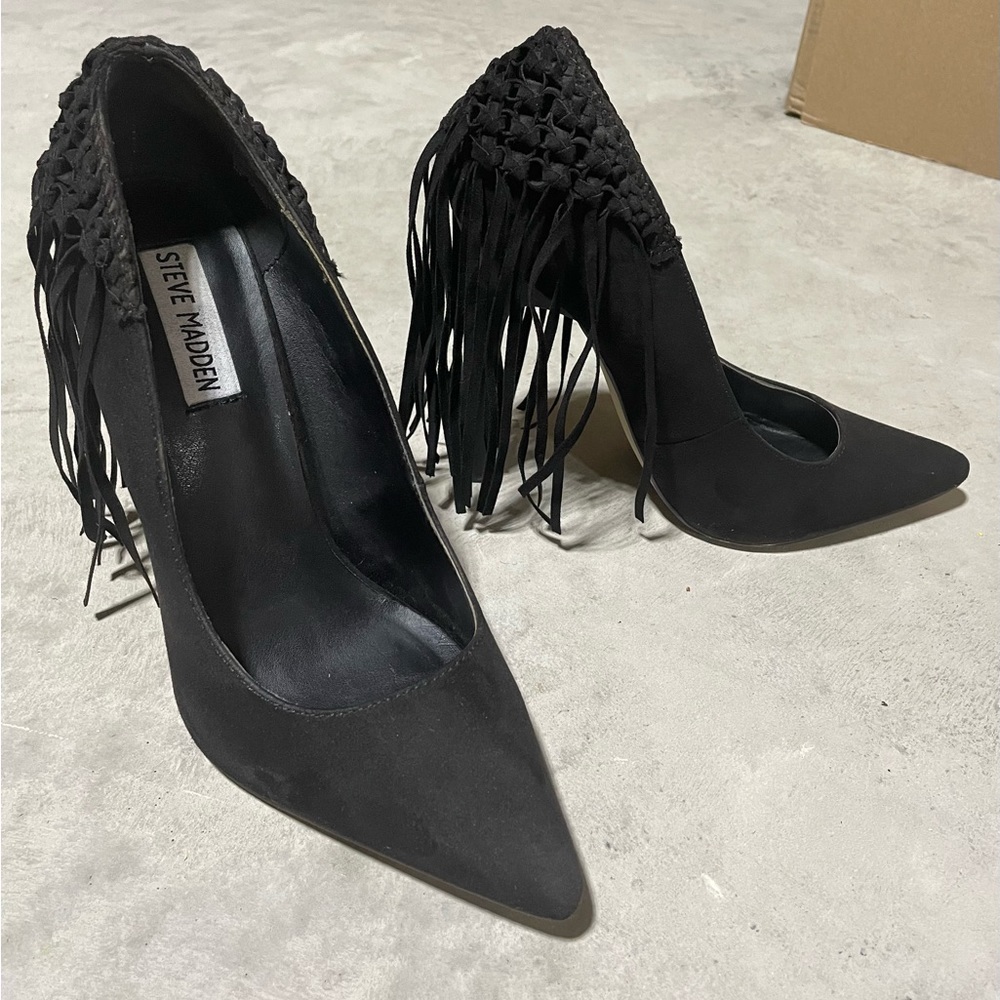 Steve Madden fringe stiletto heels Size 8.5
